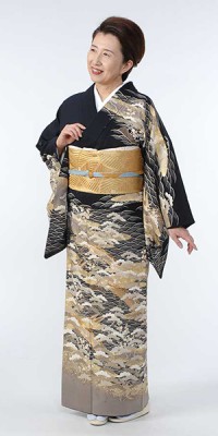 江戸解文様松と青海波